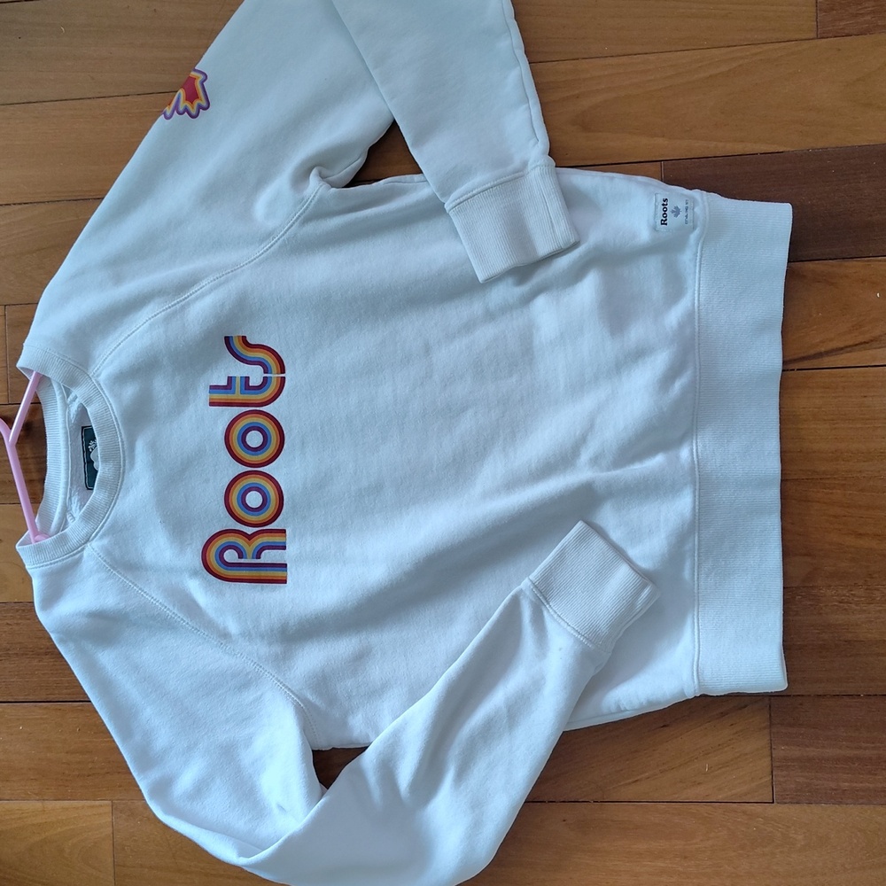 🛍️Roots White Fleece Pullover
